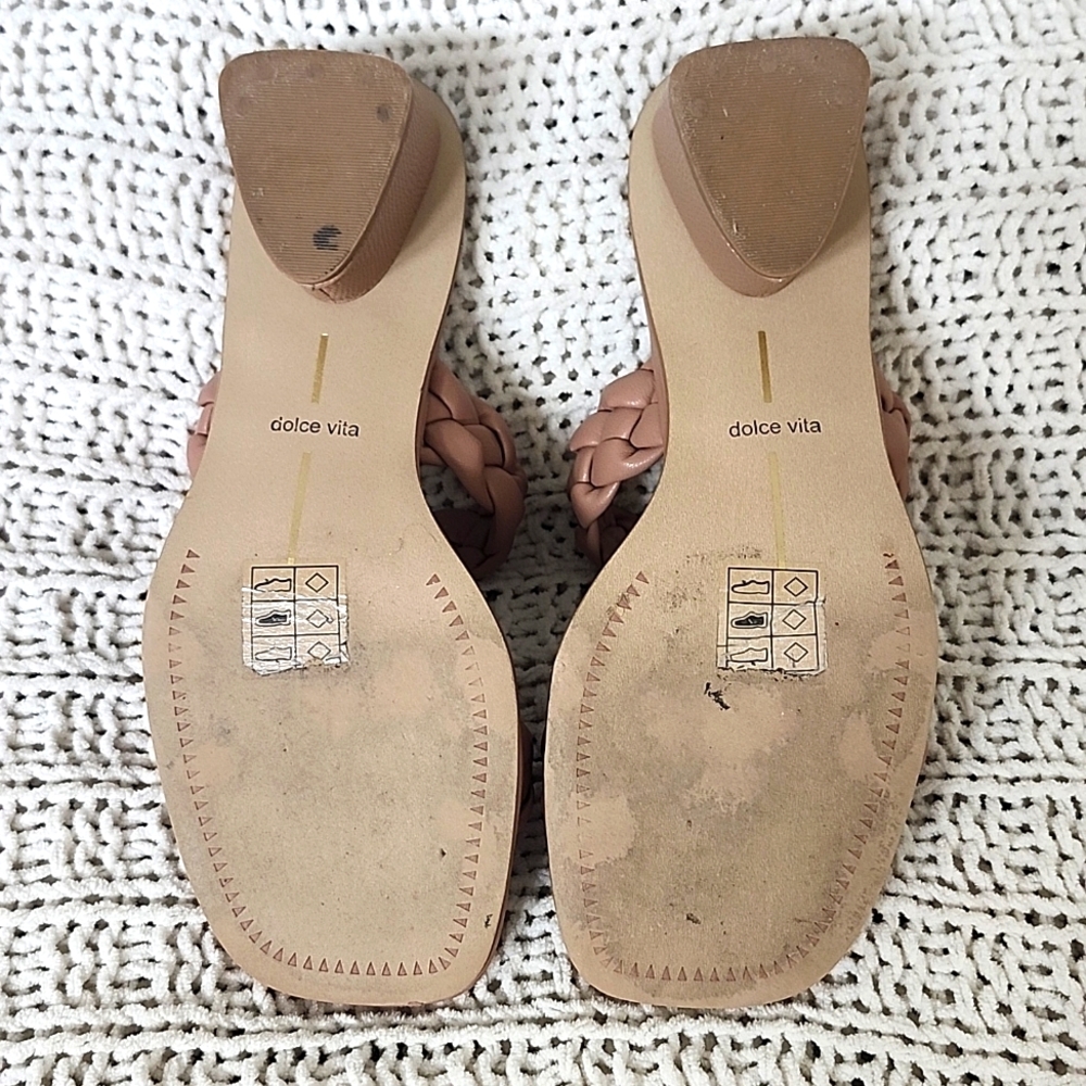 Dolce Vita Tan Braided Two-Strap Sandal, Size 6 - Picture 5 of 7